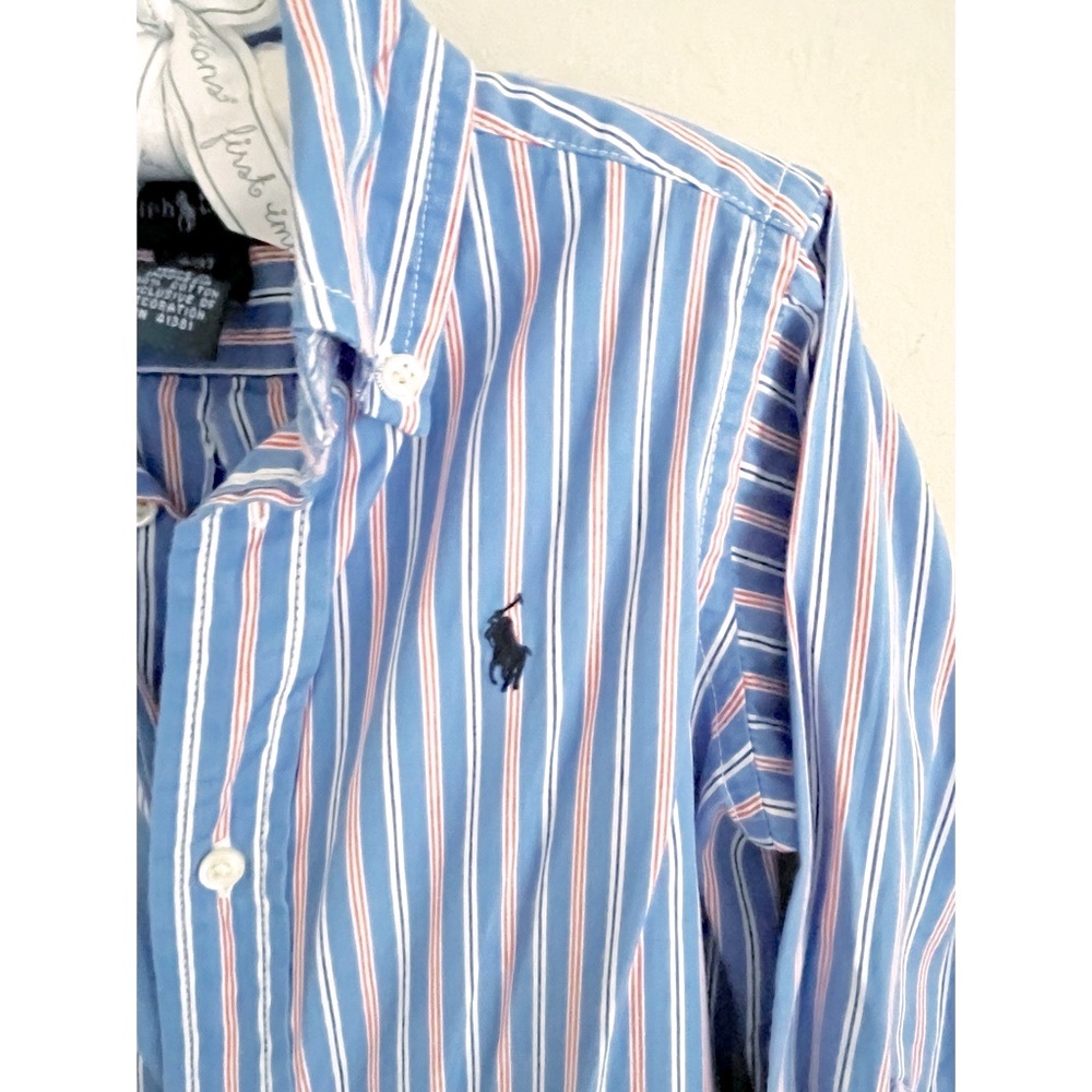Ralph Lauren boys 3T long sleeve blue button down shirt